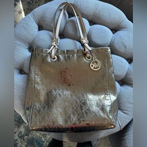 Michael Kors Large metallic gold tote